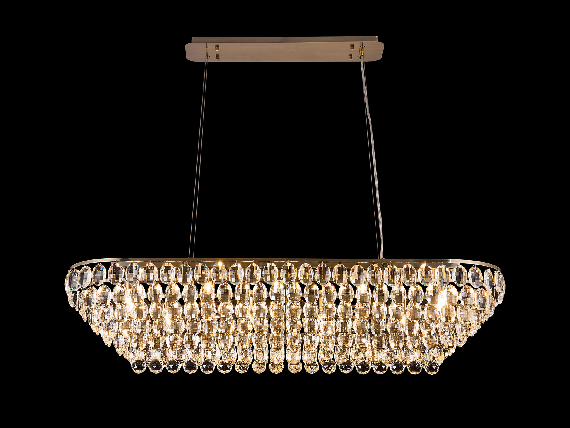 IL32823AB  Coniston Linear Pendant 14 Light (26.3kg) Antique Brass